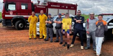 Polícias Civil e Militar com Corpo de Bombeiros, localizam idoso desaparecido em área rural na região