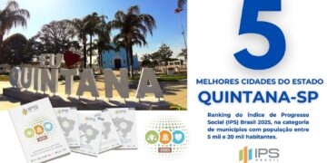 Quintana está entre as cinco melhores cidades do Estado de São Paulo no IPS 2025 e se consolida como referência em gestão pública