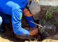 SAAE de Pompeia executa manutenção corretiva em vazamento na Via Expressa