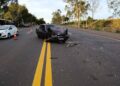 Colisão lateral deixa motorista ferido na rodovia entre Iacri e Bastos