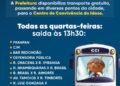 Sempre às Quartas-feiras: Prefeitura vai disponibilizar ônibus para interessados em tomar parte nas atividades do CCI