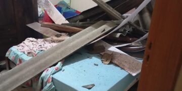 Temporal provoca quedas de árvores e destelha casas em Osvaldo Cruz