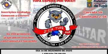 Tupã: Participe da 7ª corrida e caminhada beneficente da Polícia Militar