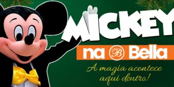 Mickey estará hoje na Bella para o início do horário especial de Natal